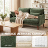 2 Seater Sofa, Modern Loveseat with Spring Cushions, Wide Seat, Green
