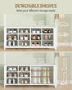 Coat Rack with Shoe Storage, Hall Tree with Bench for Hallway, 14 Open Compartme