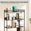 Hidden Litter Box Enclosure with Storage Rack & Cat Scratching Post Wood 4-Tier