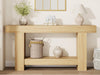 63" x 11.8" x 31.5" Entryway Console Table,2 Tier Sofa Table with Open Storage