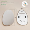 Bathroom Mirror with LED Lights Touch Dimmable Demister Irregular Wall Mounted