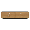 180cm TV Stand Media Unit w/ 3 Doors, LED Strips and Glass Shelves, TV Cabinet