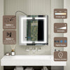 Wall Mounted LED Bathroom Mirror Cabinet with Shaver Socket Storage Cupboard
