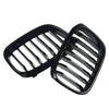For X4 G02 X3 G01 18-21 Front Kidney Grille Grill Gloss Black Single Slats