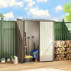 Outdoor Storage Shed w/ Lockable Door for Garden, Brown