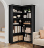 Corner Bookshelf Bookcase 5 Tier Corner L Shaped Bookshelfs Storage Display Rack