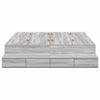 Storage Bed Frame Grey Sonoma 150 cm Engineered Wood