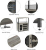 Bar Cabinet Coffee w/ Rack and Glass Holder Kitchen Buffet Sideboard
