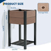 Elevated Raised Garden Bed with Storage Shelf Wood Look Planter Garden Pot Boxes