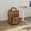 Mobile Filing Cabinet, File Cabinet with 3 Drawers Lockable Documents Storage