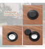 Outdoor Dining Table Patio Table for 4 People with Umbrella Hole Brown