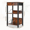 Vinyl Record Player Stand, 3-Tier Record Player Table with Drawer & Storage Shel