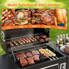 XL Outdoor Smoker Barbecue Charcoal BBQ Grill Portable Garden Cooking Trolley UK