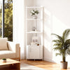 5-Tier Corner Shelf Stand,55"Tall Narrow Bookshelf with Storage Rack,for Bedroom