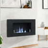 Bio Ethanol Fireplace Recessed Wall Mounted Stainless Steel Glass Biofire Heater