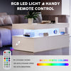 High Gloss LED Coffee Table With Storage 2 Drawers Modern Living Room Furniture
