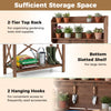 Wooden Garden Workstation with Bottom Storage Shelf