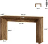 55-Inch Long Console Table Farmhouse Wooden Narrow Entryway Sofa Table for Foyer