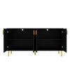 Modern Sideboard Storage Cabinet with Adjustable Shelves for Living Room Black