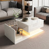 Coffee Table with Lift Up Top High-Gloss White With Drawer Living Room Furniture