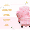 Cute Cloud Star Kids Children Armchair Mini Seat Wood w/ Footrest Padding