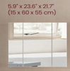 Bathroom Mirror Cabinet 3 Door Shelf Storage Wall Mounted Cupboard White Wood