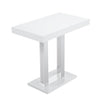 Caprice High Gloss Bar Table Rectangular In White