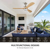 VONLUCE 52" Modern Ceiling Fan w Light & Remote 6 Speeds Reversible Motor 132cm