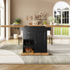 Dining Table 110-140cm Extendable Kitchen Table w/ Hidden Storage for 4-6 People