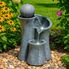 Water Feature Indoor Outdoor LED Fountain Waterfall Garden Decor (Ball on Top)