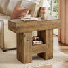 23.6'' Farmhouse Narrow Side End Table with 2-Tier Storage Shelf for Living Room