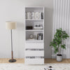 3 Tier Bookcase with Shelving Drawers for Storage Bookshelf Living Room Office