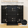 41” Tall Pantry Cabinet Kitchen Storage Cabinet with Doors-Black