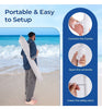 180 cm Portable Sunshade Umbrella Outdoor Fringe Patio Umbrella w/ Bag White