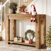 43.3'' Solid Wood Console Table, Farmhouse Narrow Entryway Sofa Table w/ Storage
