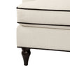 Dusk Hampshire Cream Linen & Black 3 Seater Sofa RRP £999