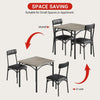 3-Piece Dining Table Set for 2 Compact Kitchen Table & Chairs Space Saving Squar