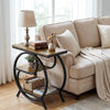 3-Tier Industrial End Table, Rustic Small Rectangle Side Table for Living Room