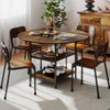 120 CM Round Dining Table Mid-Century Modern Kitchen Table for 4-6