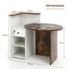 Reception Desk Front Counter Desk w/Lockable Drawer Checkout Table w/Shelf