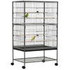 Large Bird Cage Budgie Cage for Finch Canaries Parrot with Stand Grey
