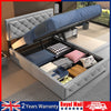 NEW OTTOMAN STORAGE UPHOLSTERED BED FRAME 4FT6 DOUBLE LEATHER GAS LIFT BED FRAME