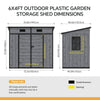 Plastic Garden Storage Shed Outdoor House Tool Shed Utility With Door & Window