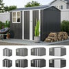 Garden Shed With Window Doors Outdoor Steel Apex Roof Tool Foundation