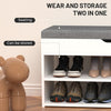 Shoe Bench Shoe Storage Rack Cabinet Organiser with Cushion Padded Seat Gckeysor