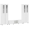 TV Cabinet Set FLORIN High Gloss White Engineered Wood