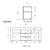 120cm White High Gloss TV Table Stand Entertainment Cabinet Unit with LED Light