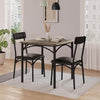 3-Piece Dining Table Set for 2 Compact Kitchen Table & Chairs Space Saving Squar