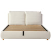 4ft6 Double Bed, Ottoman Bed Frame with Padded Headboard and Under-bed Storage