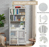 2in1 Bookshelf Desk with Storage Shelf Metal Bookcase Floor Standing Office Desk
